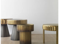 Mesa de Apoio em Metal com Bandeja Amovível - Dourado