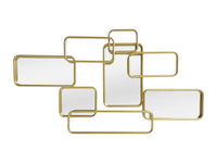 OMAYA - Espelho Art Déco Assimétrico em Metal - Dourado