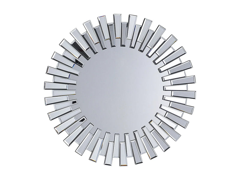 CHOLET - Espelho Decorativo Redondo Sol em MDF - Prateado