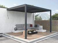 Mandello - Pérgola Adossada Bioclimática em Alumínio com Lâminas Orientáveis