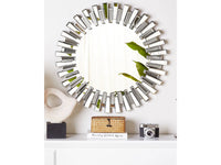 CHOLET - Espelho Decorativo Redondo Sol em MDF - Prateado