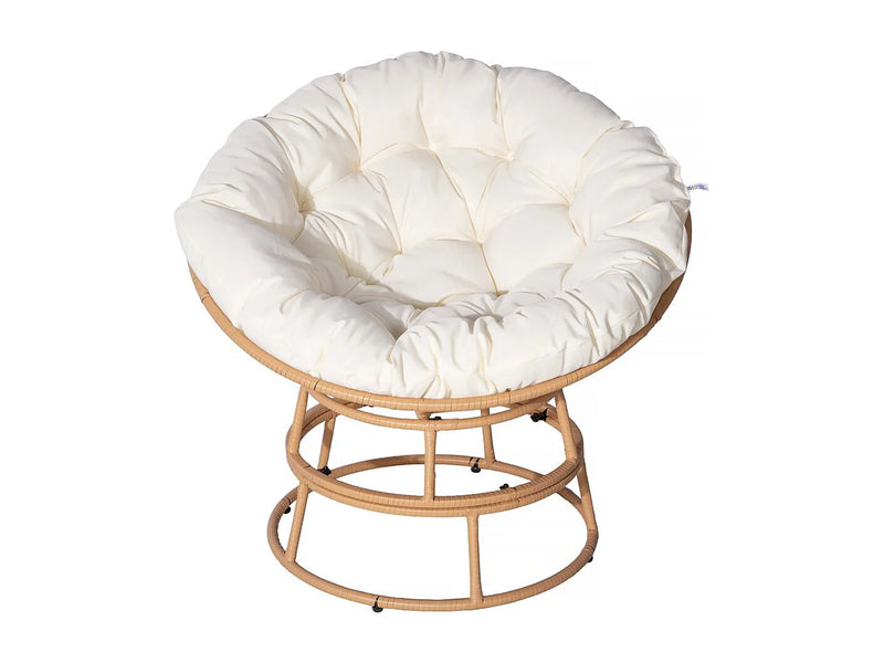 Cadeião Papasan Estilo Bali - Interior e Exterior - Bege