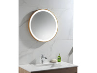 NUMEA - Espelho de Casa de Banho Luminoso Redondo com LEDs - Dourado