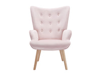 Vately - Poltrona em Veludo Cor-de-Rosa