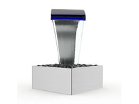 Colisma - Fonte de Exterior em Aço Inoxidável com LED Multicor - Prateado