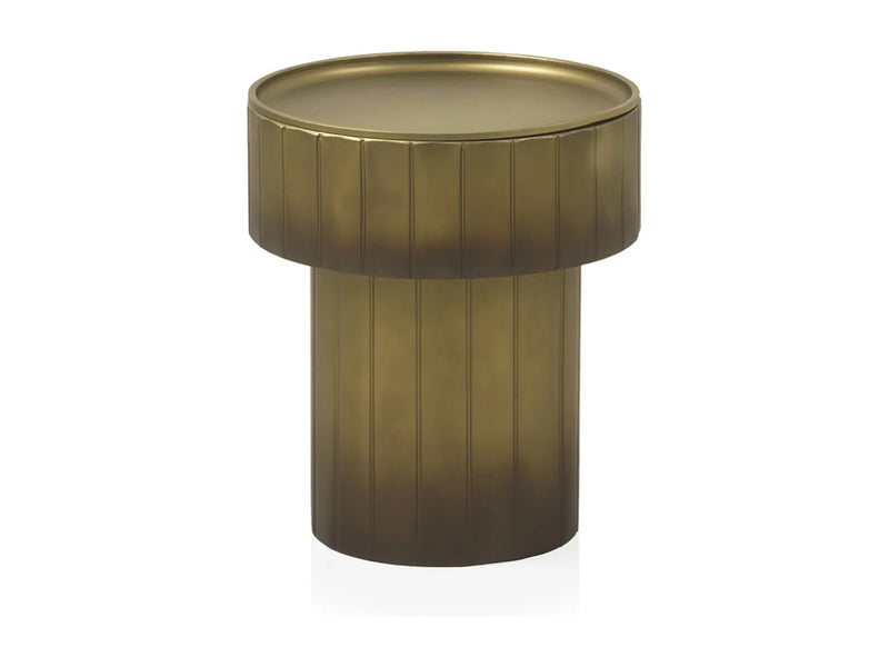 Mesa de Apoio em Metal com Bandeja Amovível - Dourado
