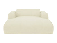 Pogni - Chaise Longue 2 Lugares em Veludo Canelado Branco-Sujo