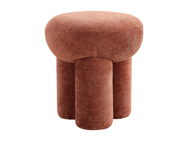 KUMBODA - Pufe em Tecido Chenille - Terracota