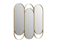 JICHIMI - Espelho Tríptico Art Déco em Metal - Dourado