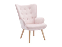 Vately - Poltrona em Veludo Cor-de-Rosa