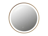 NUMEA - Espelho de Casa de Banho Luminoso Redondo com LEDs - Dourado
