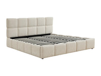 DILUDO - Cama com Espaço de Arrumação 160x200 cm em Tecido Bouclé - Bege