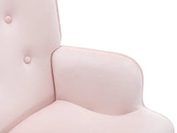 Vately - Poltrona em Veludo Cor-de-Rosa