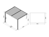 Mandello - Pérgola Adossada Bioclimática em Alumínio com Lâminas Orientáveis
