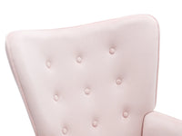 Vately - Poltrona em Veludo Cor-de-Rosa