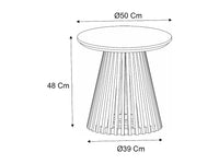 Triani - Mesa de Apoio de Jardim em Teca Natural - D. 50 cm
