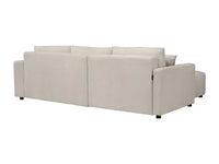 Trocadero - Sofá de Canto Conversível 3 Lugares em Chenille Creme