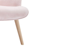 Vately - Poltrona em Veludo Cor-de-Rosa