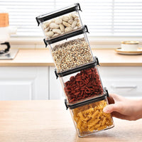 Frascos Herméticos para Cozinha — Conjunto de Potes em Plástico à Prova de Humidade