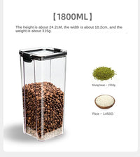 Frascos Herméticos para Cozinha — Conjunto de Potes em Plástico à Prova de Humidade