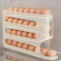 Organizador de Ovos para Frigorífico com Sistema de Rolar Automático — 2 a 4 Camadas