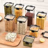 Frascos Herméticos para Cozinha — Conjunto de Potes em Plástico à Prova de Humidade