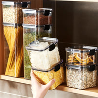 Frascos Herméticos para Cozinha — Conjunto de Potes em Plástico à Prova de Humidade