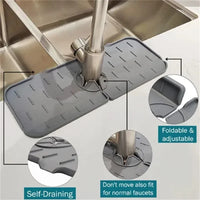Tapete Absorvente para Torneira em Silicone — Proteção Anti-Salpicos para Cozinha e Casa de Banho