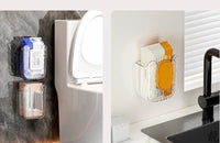 Dispensador de Lenços Húmedos com Autocolante — Suporte de Parede para Cozinha e Casa de Banho