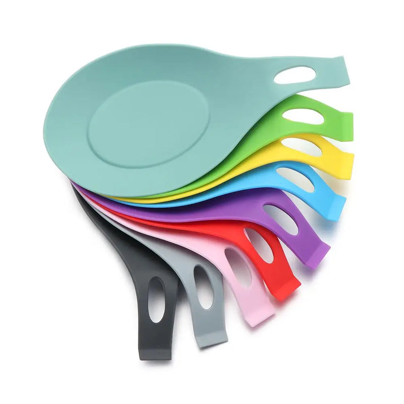 Suporte de Colher em Silicone — Tapete Resistente ao Calor para Utensílios de Cozinha