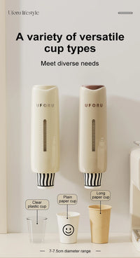 Dispensador de Copos de Parede sem Furos — Suporte para Cozinha e Sala