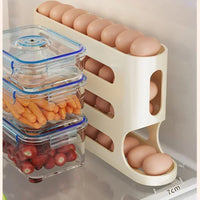 Organizador de Ovos para Frigorífico com Sistema de Rolar Automático — 2 a 4 Camadas