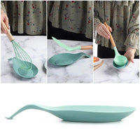 Suporte de Colher em Silicone — Tapete Resistente ao Calor para Utensílios de Cozinha
