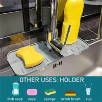 Tapete Absorvente para Torneira em Silicone — Proteção Anti-Salpicos para Cozinha e Casa de Banho