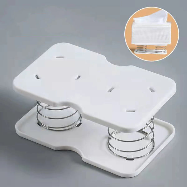 Dispensador de Lenços de Papel com Mola Automática — Suporte para Cozinha, Casa de Banho e Escritório
