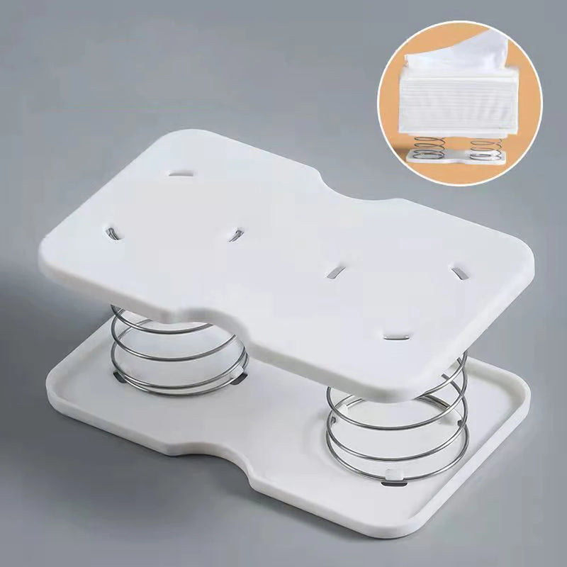 Dispensador de Lenços de Papel com Mola Automática — Suporte para Cozinha, Casa de Banho e Escritório