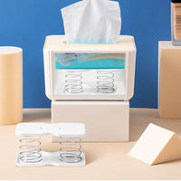 Dispensador de Lenços de Papel com Mola Automática — Suporte para Cozinha, Casa de Banho e Escritório