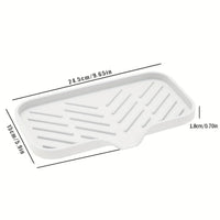 Tábua de Silicone com Escorredor para Lavátorio — Suporte para Esponja, Sabão e Escovas