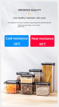 Frascos Herméticos para Cozinha — Conjunto de Potes em Plástico à Prova de Humidade