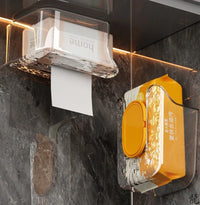 Dispensador de Lenços Húmedos com Autocolante — Suporte de Parede para Cozinha e Casa de Banho