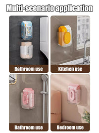 Dispensador de Lenços Húmedos com Autocolante — Suporte de Parede para Cozinha e Casa de Banho