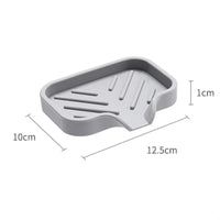 Tábua de Silicone com Escorredor para Lavátorio — Suporte para Esponja, Sabão e Escovas