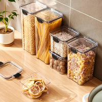 Frascos Herméticos para Cozinha — Conjunto de Potes em Plástico à Prova de Humidade