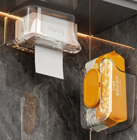 Dispensador de Lenços Húmedos com Autocolante — Suporte de Parede para Cozinha e Casa de Banho