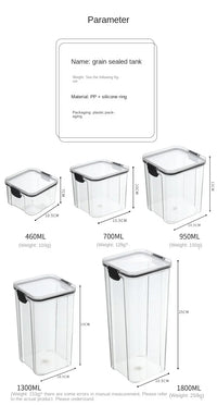 Frascos Herméticos para Cozinha — Conjunto de Potes em Plástico à Prova de Humidade