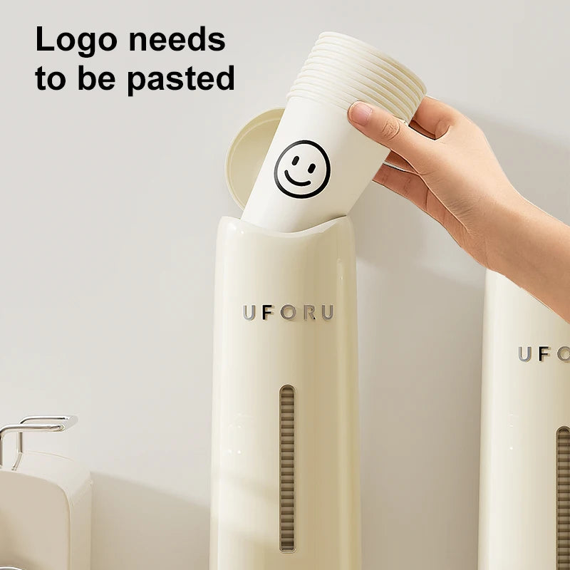 Dispensador de Copos de Parede sem Furos — Suporte para Cozinha e Sala