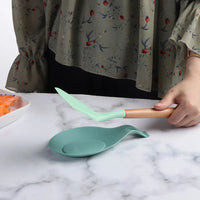 Suporte de Colher em Silicone — Tapete Resistente ao Calor para Utensílios de Cozinha