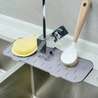 Tapete Absorvente para Torneira em Silicone — Proteção Anti-Salpicos para Cozinha e Casa de Banho