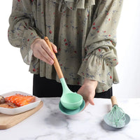 Suporte de Colher em Silicone — Tapete Resistente ao Calor para Utensílios de Cozinha