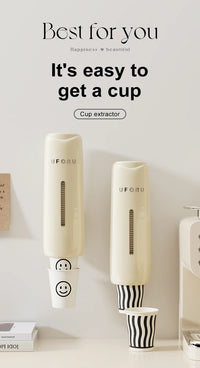 Dispensador de Copos de Parede sem Furos — Suporte para Cozinha e Sala